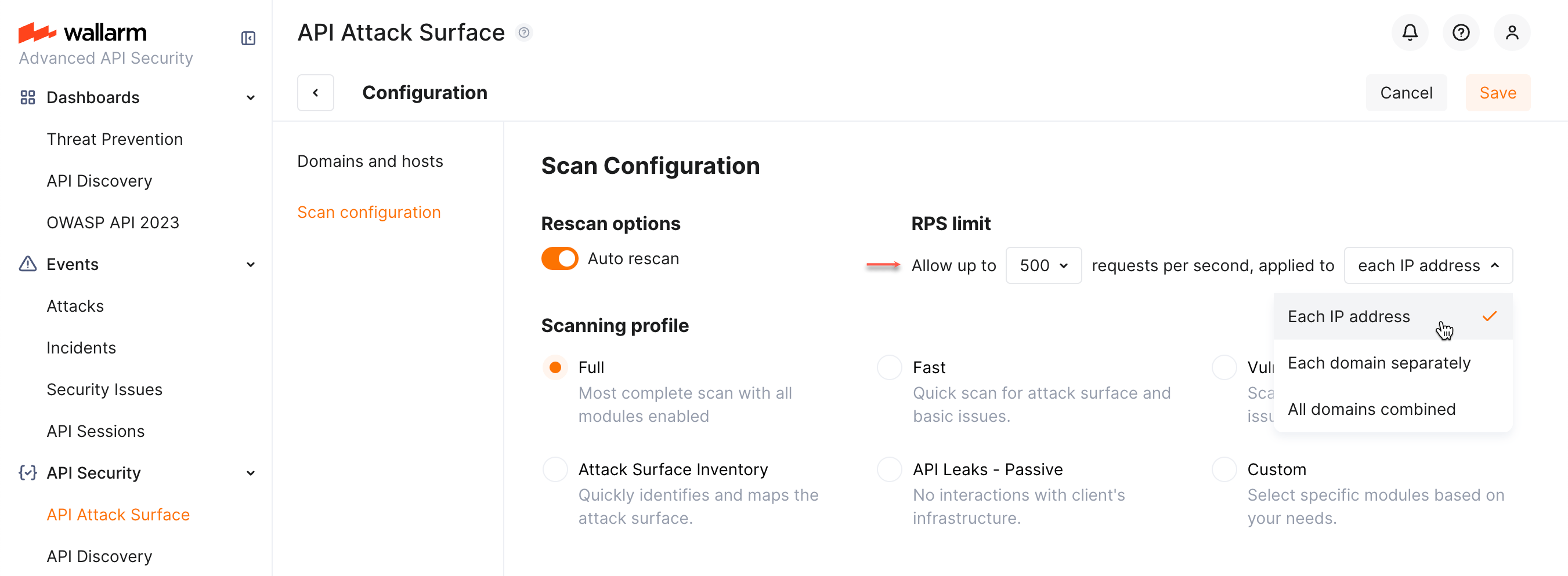 AASM - configuring RPS limits