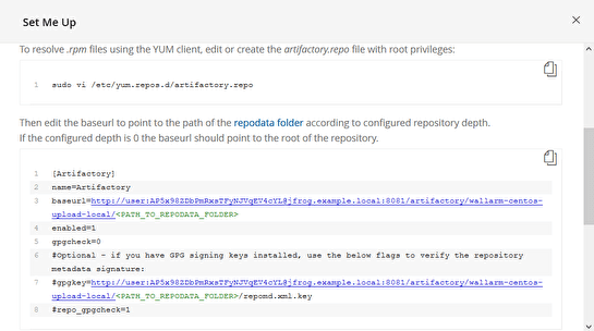 An example of configuration