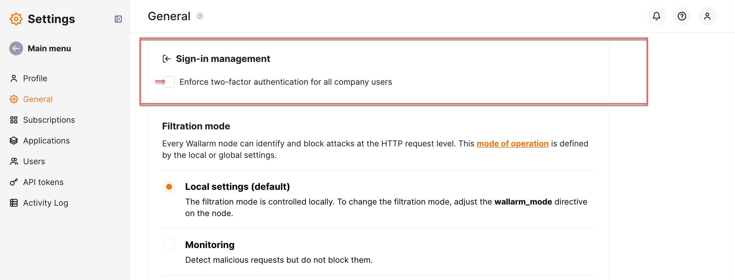 2FA - Enabling for all company users