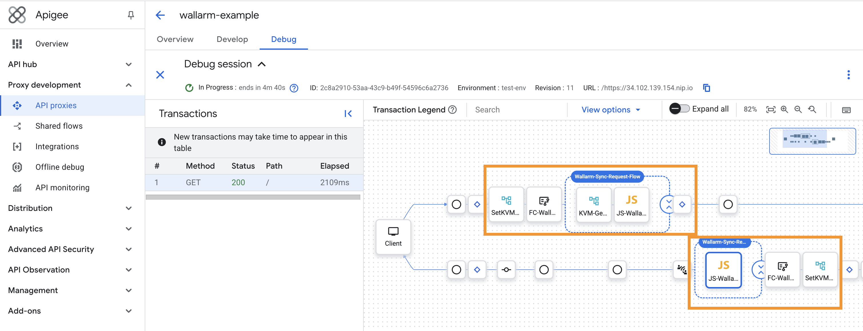 Apigee APIM debug legitimate request